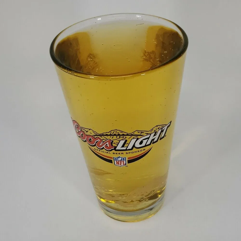 Coors Light NFL Official Beer Sponsor Pint Glass Vintage Rocky Mountains 16 oz